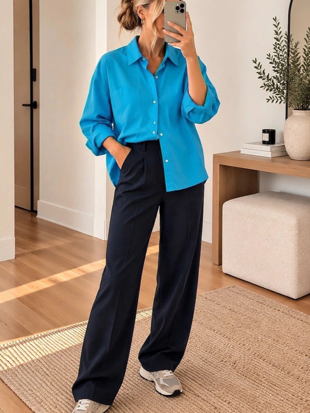 Old Navy Blue Button-Down Shirt